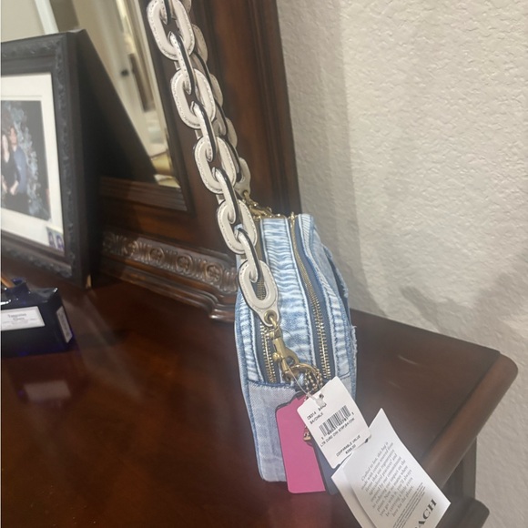 Coach Denim Blue Crossbody Bag with Pink Tag - Picture 3 of 9